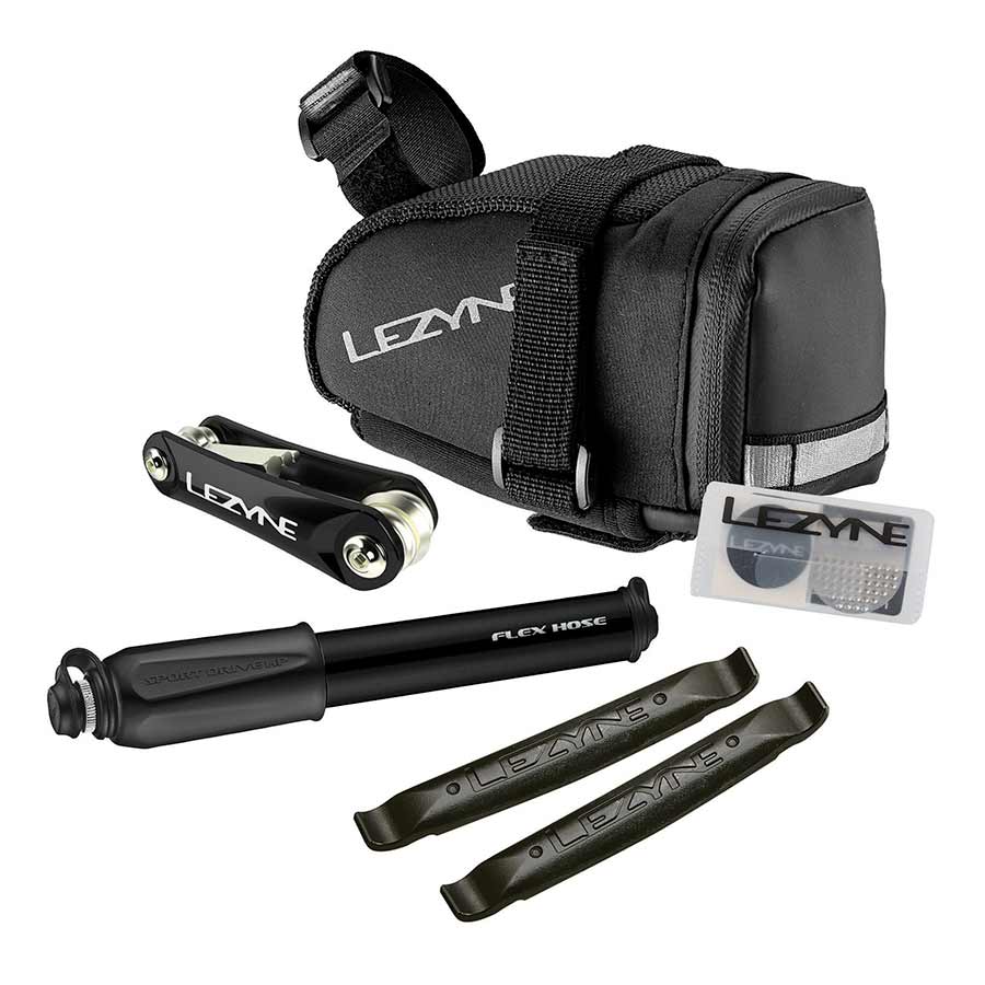 Lezyne, M Caddy Sport Kit, Pump, 90psi, Black, Saddle bag