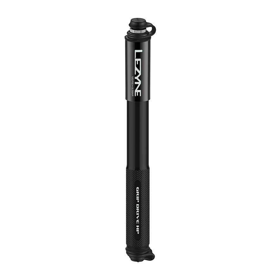 Lezyne, Grip Drive HP, Pump, ABS Flip Chuck, 120PSI, Black, 185mm