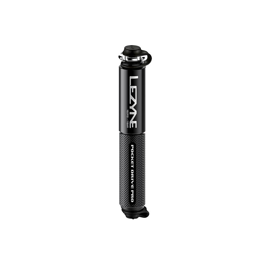 Lezyne, Pocket Drive Pro, Pump, 140mm, 160psi, ABS flip chuck, Black