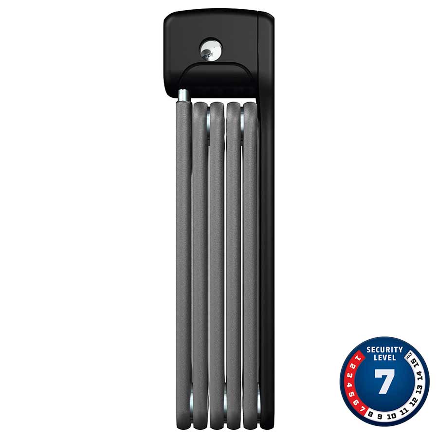 Abus, Bordo Ugrip Lite 6055, Folding Lock, Key, 5mm, 85cm, 2.8', Black