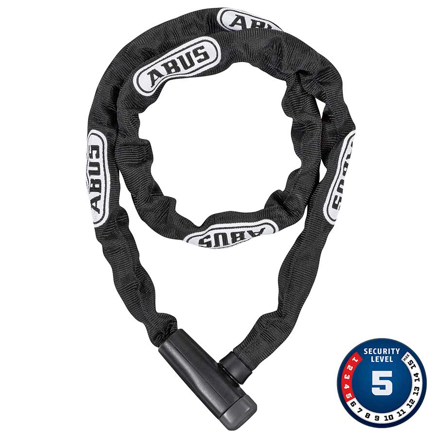 Abus, Steel-O-Chain 5805K Chain with key lock, 5mm x 75cm (5mm x 2.5'), Black