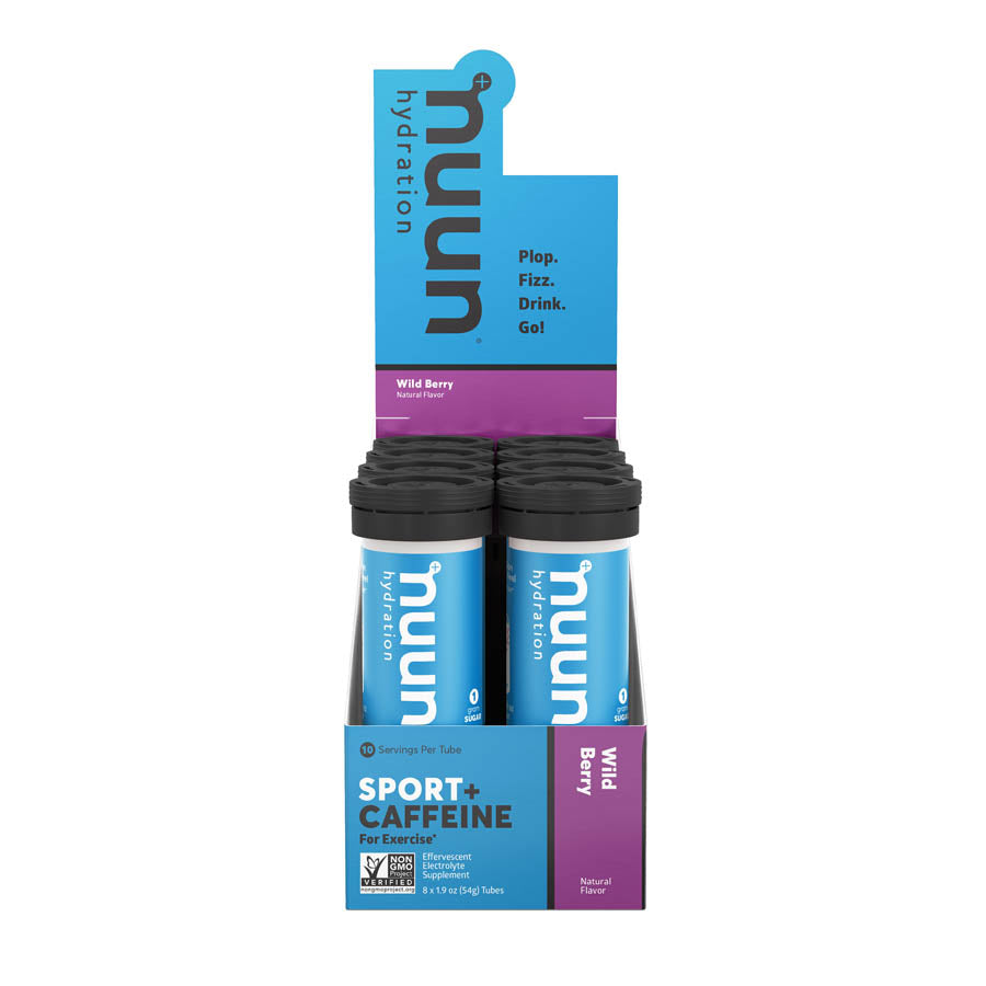 Nuun, Sport with Caffeine, Drink Mix, Wild berry, Box of 8, 10 servings