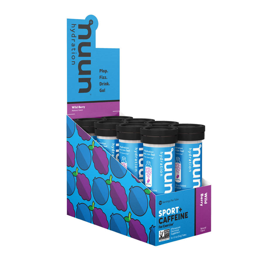 Nuun, Sport with Caffeine, Drink Mix, Wild berry, Box of 8, 10 servings