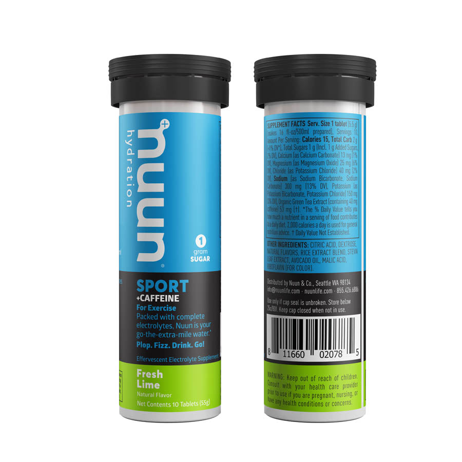 Nuun, Sport with Caffeine, Drink Mix, Wild berry, Box of 8, 10 servings