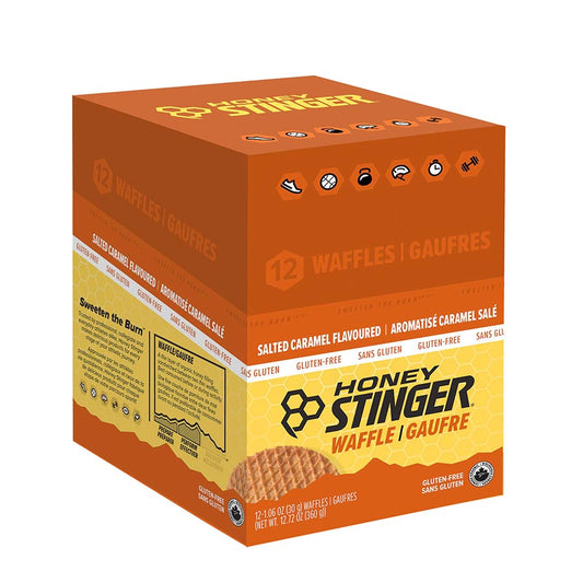 Honey Stinger, Organic Gluten Free Waffles, Bars, Salted caramel, 12pcs