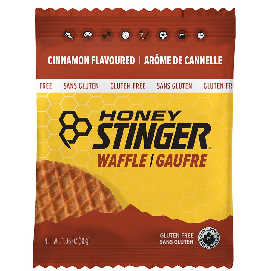 Honey Stinger, Organic Gluten Free Waffles, Bars, Salted caramel, 12pcs