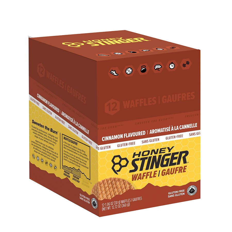 Honey Stinger, Organic Gluten Free Waffles, Bars, Salted caramel, 12pcs