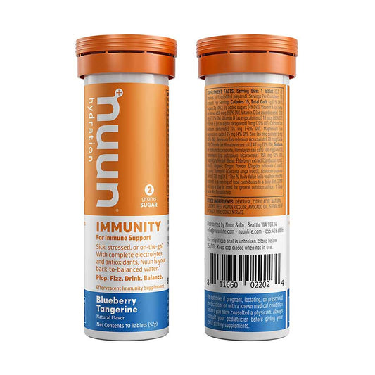 Nuun, Immunity, Drink Mix, Blueberry/tangerine, Box of 8, 10 servings