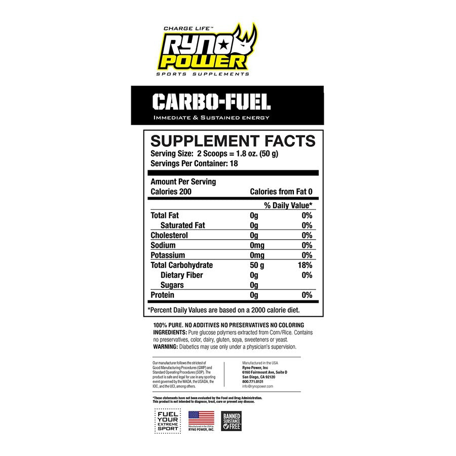 Ryno Power, Carbo-Fuel, Drink Mix, Pouch, 18 servings