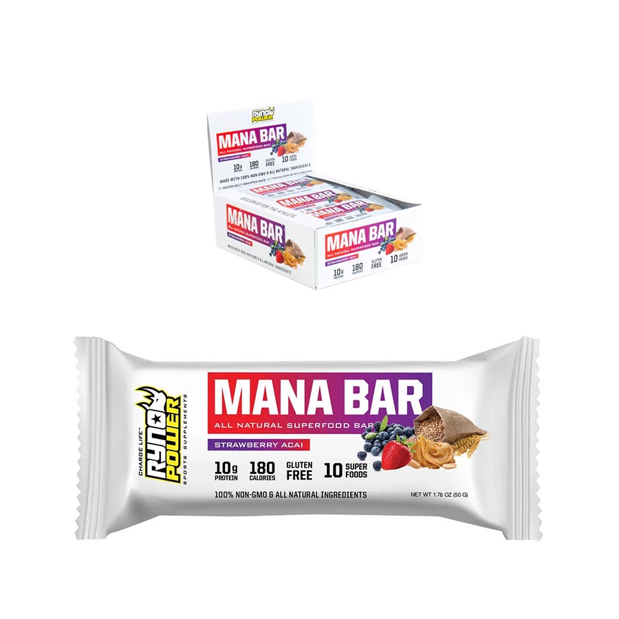 Ryno Power, Mana Bar, Bars, Chocolate/Peanut Butter, 12pcs