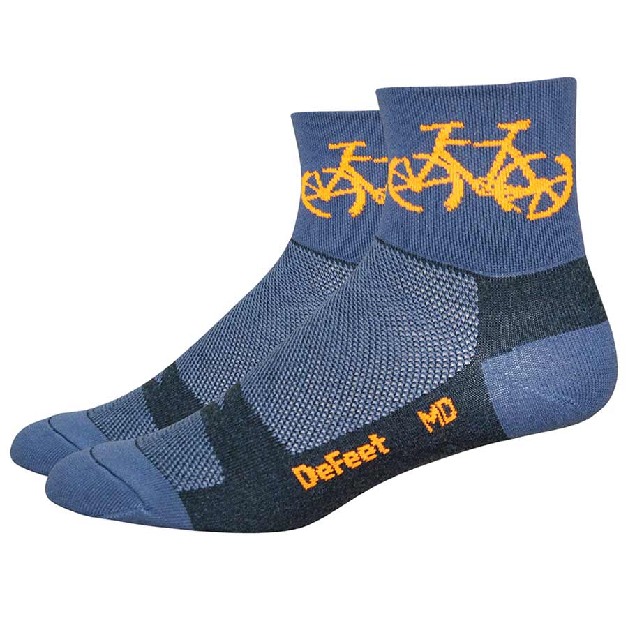 DeFeet, Aireator 2.5'', Socks, Attack Blue, L, Pair