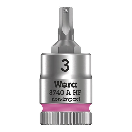 Wera, 8740A HF Zyklop, 1/4'' Drive, Hex 3.0 x 28mm with HF