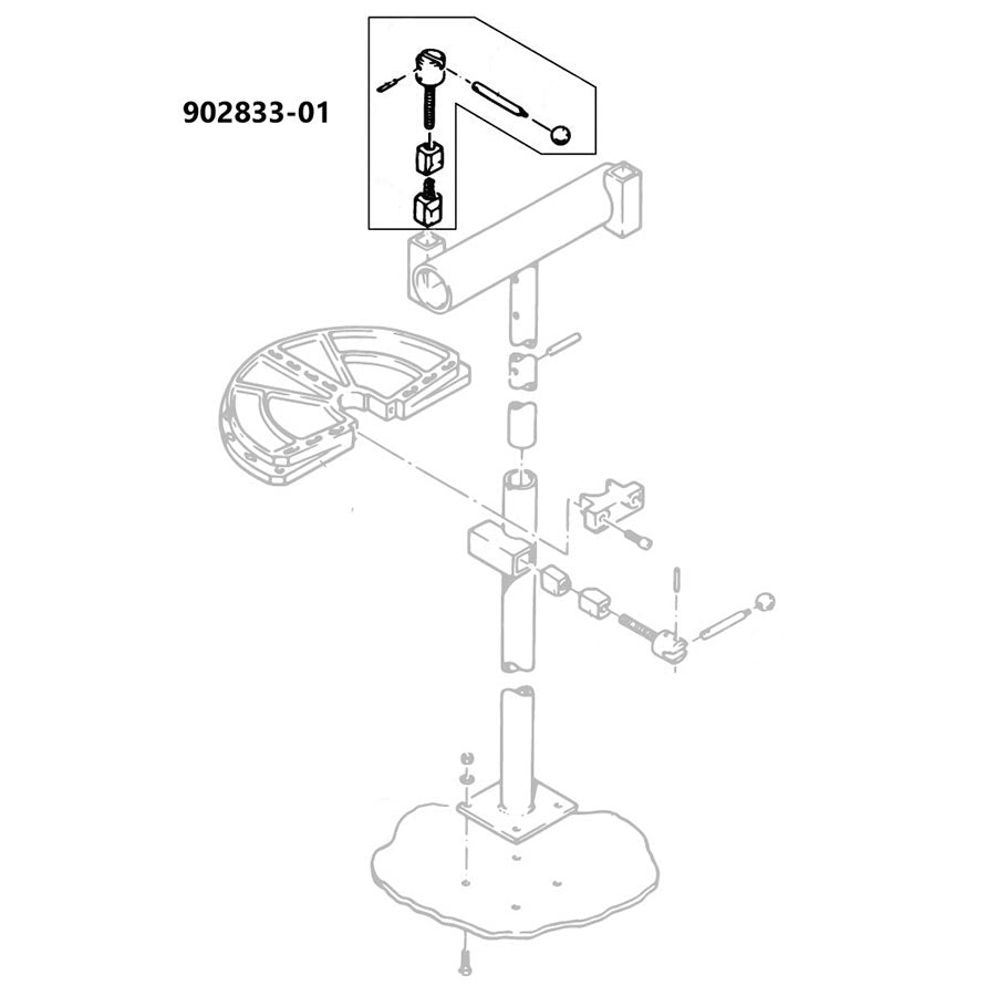 Park Tool, 180, Lock Block Assembly for Horizontal tube of PRS-1/2XXX